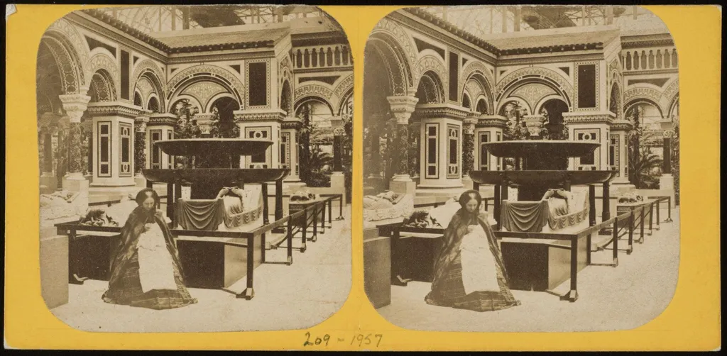 Crystal Palace: the Byzantine Court, by William England, photographic, 1862