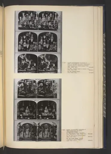 Stereoscopic photograph (No. 122) of Messrs. Hunt and Roskell's case at the International Exhibition of 1862