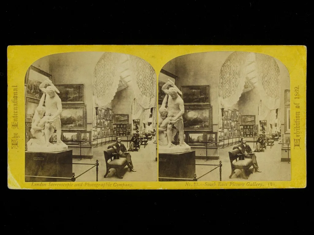 Stereoscopic photograph of the 1862 International Exhibition, by William England, photographic, 1862
