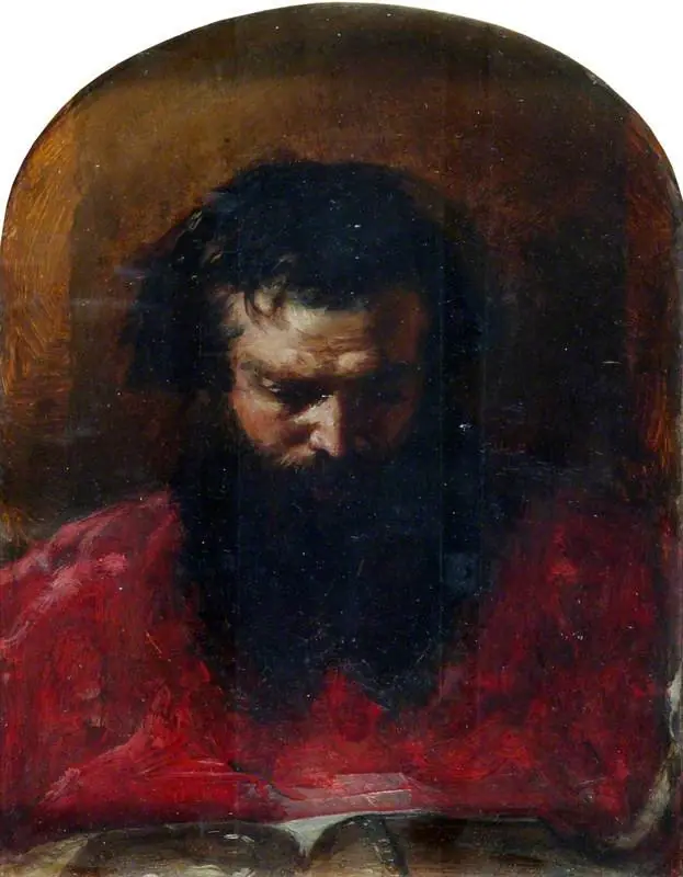 Head of a Cardinal, by William Etty