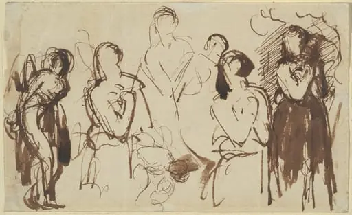 Studies for Joan of Arc, by William Etty