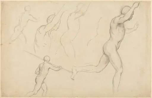 Studies of Men Running, by William Etty