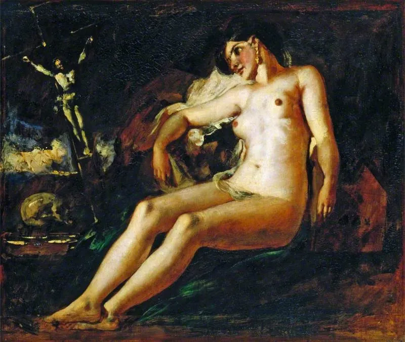 Study of a Magdalen, by William Etty, oil, 1845