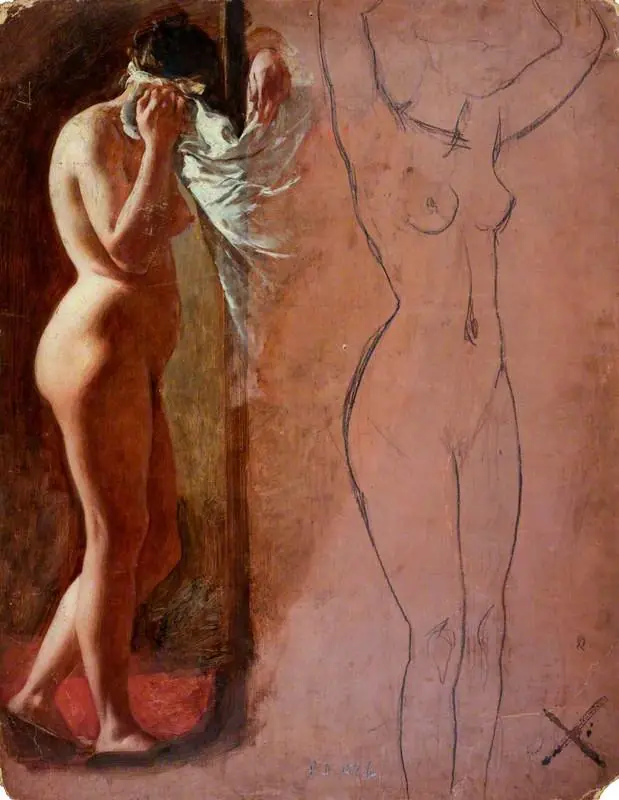 Study of a Nude Female Figure, by William Etty