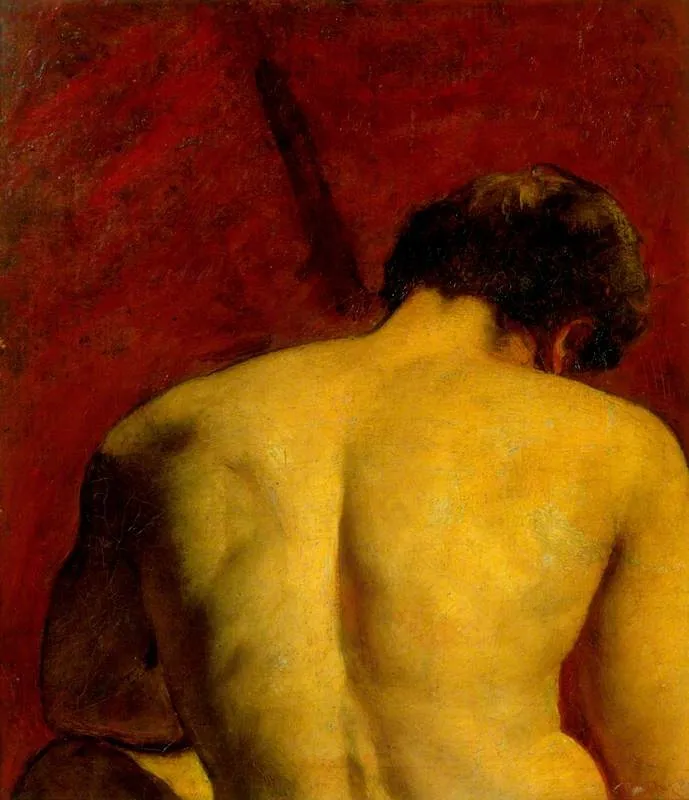 Study of a Nude Male Figure, by William Etty, unspecified, 1840