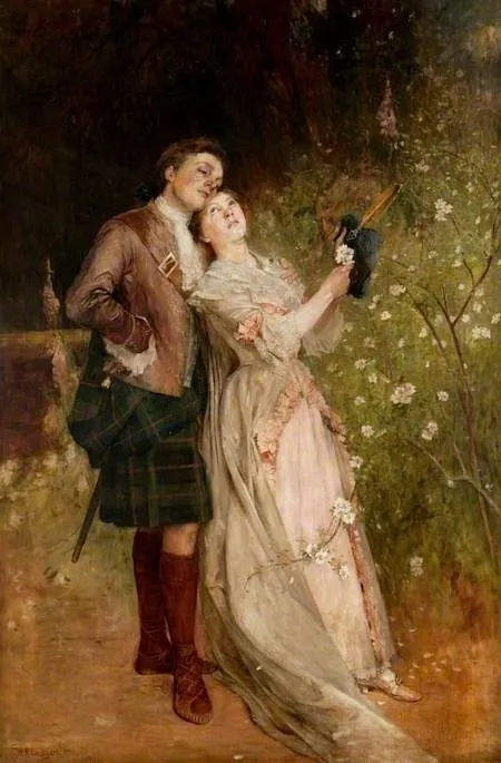The White Cockade, by William Ewart Lockhart, oil, 1900