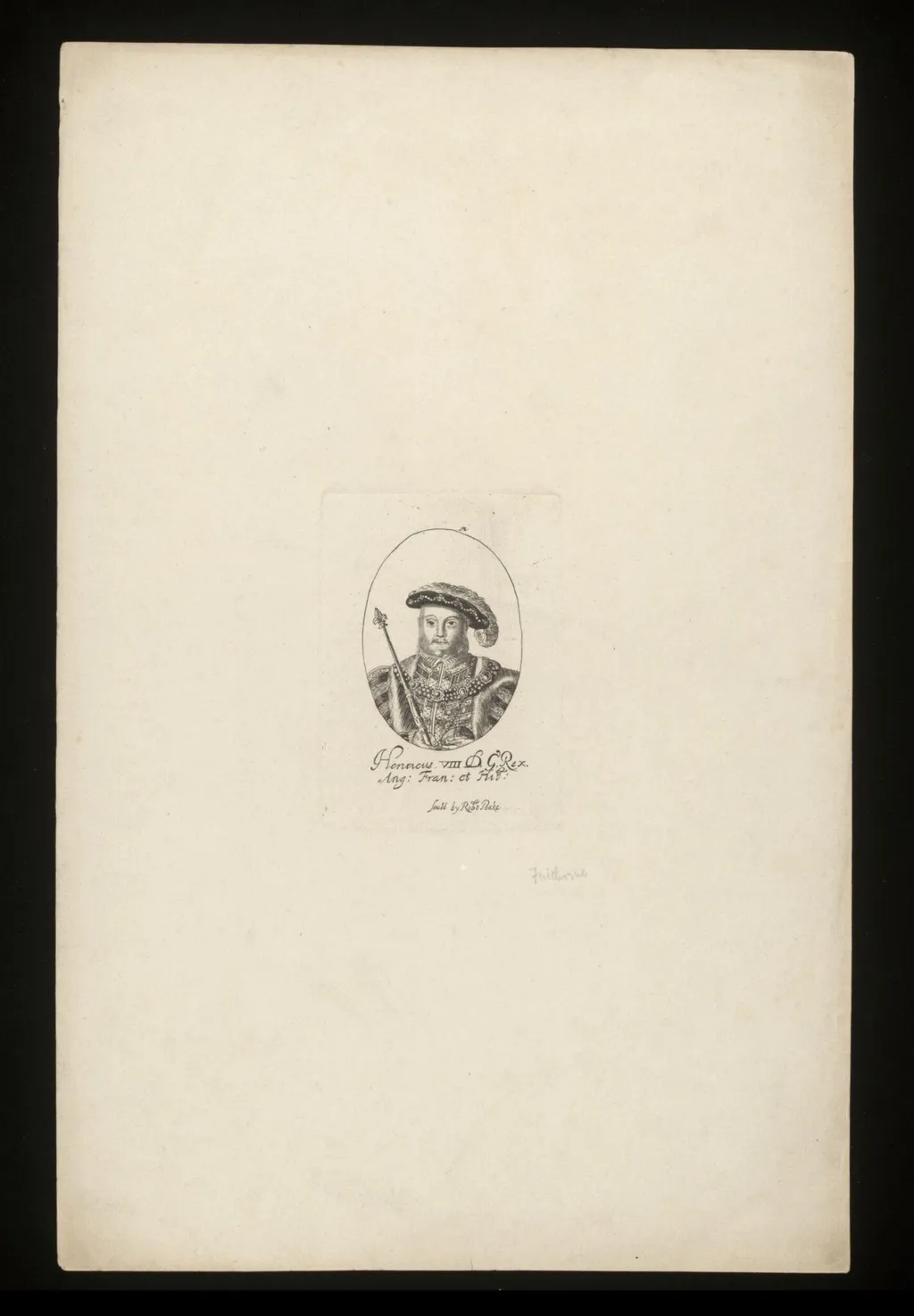 H Beard Print Collection, by William Faithorne, 1650