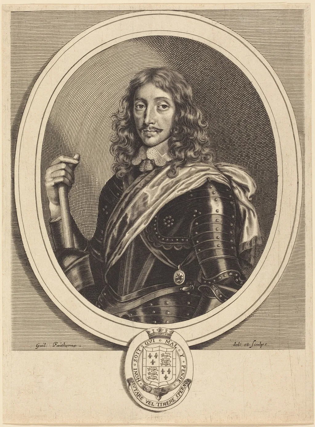 Henry Somerset, 1st Duke of Beaufort, K.G., by William Faithorne, ink, 1654