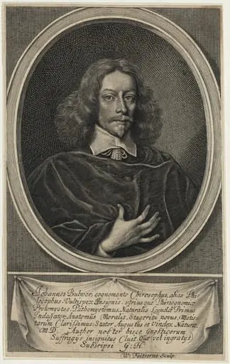 John Bulwer, M.D., by William Faithorne