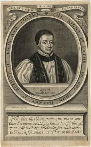 John Hacket, Bishop of Lichfield and Coventry, by William Faithorne