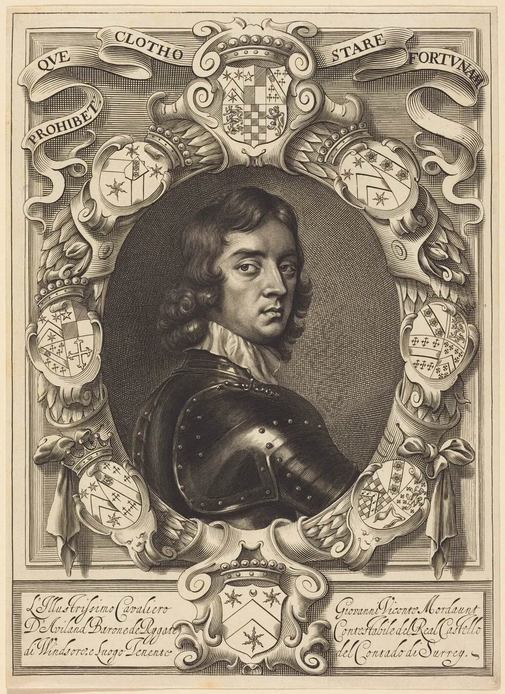 John Mordaunt, Viscount Mordaunt, by William Faithorne, ink, 1654