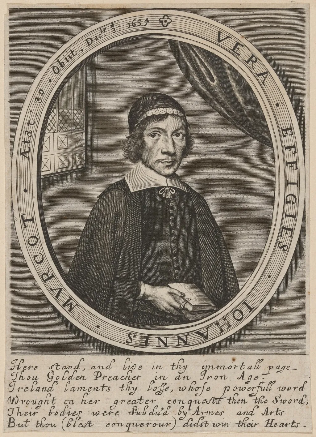 John Murcot, by William Faithorne, ink, 1657