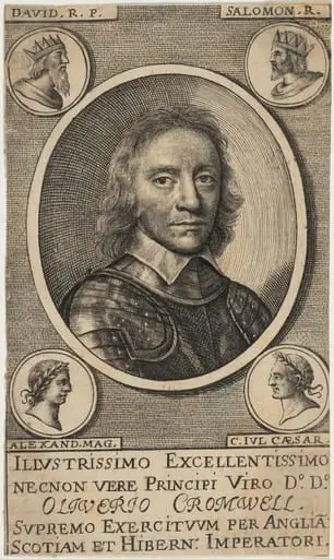 Oliver Cromwell, by William Faithorne