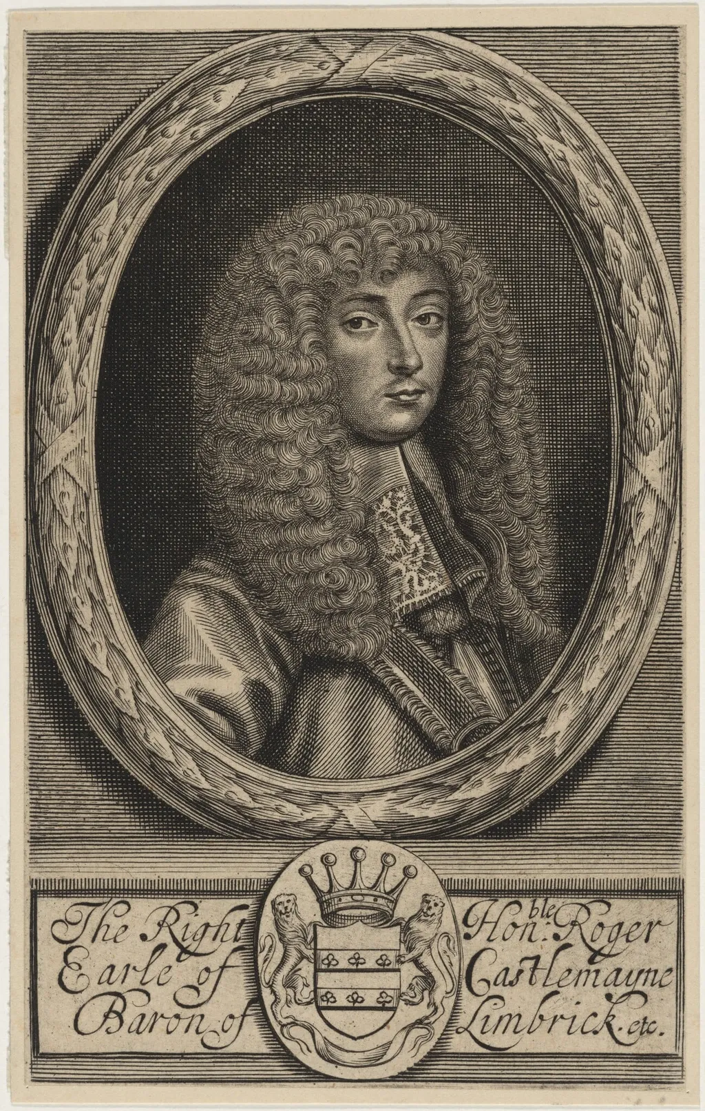 Roger Palmer, Earl of Castlemain, by William Faithorne, ink, 1671