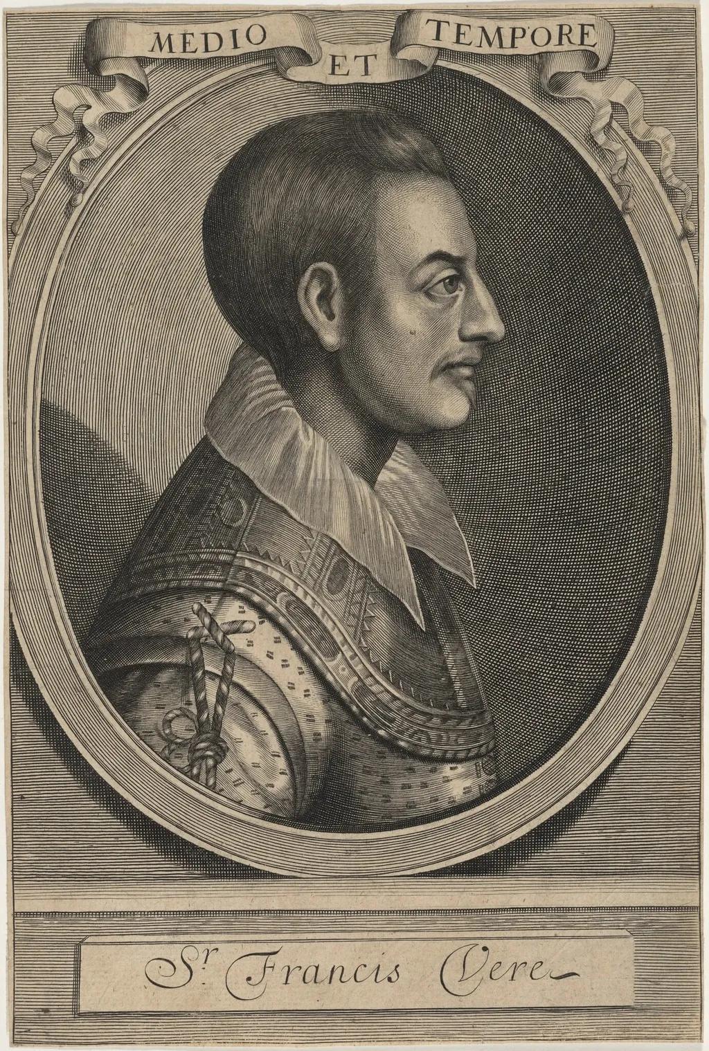 Sir Francis Vere, by William Faithorne, ink, 1657