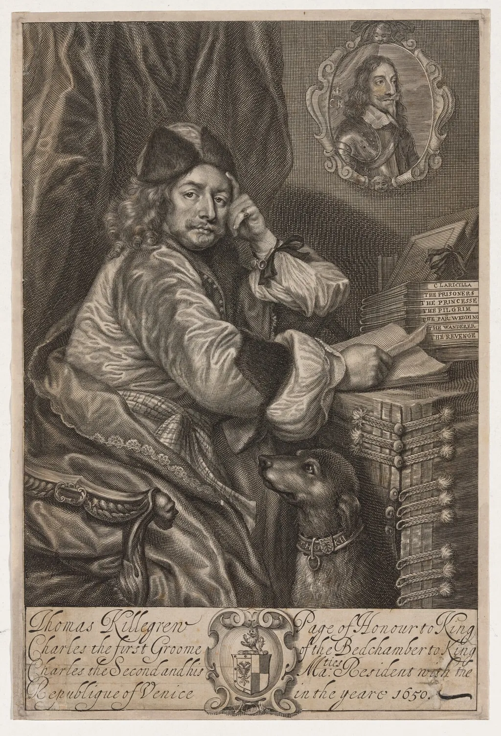 Thomas Killigrew, by William Faithorne, ink, 1664