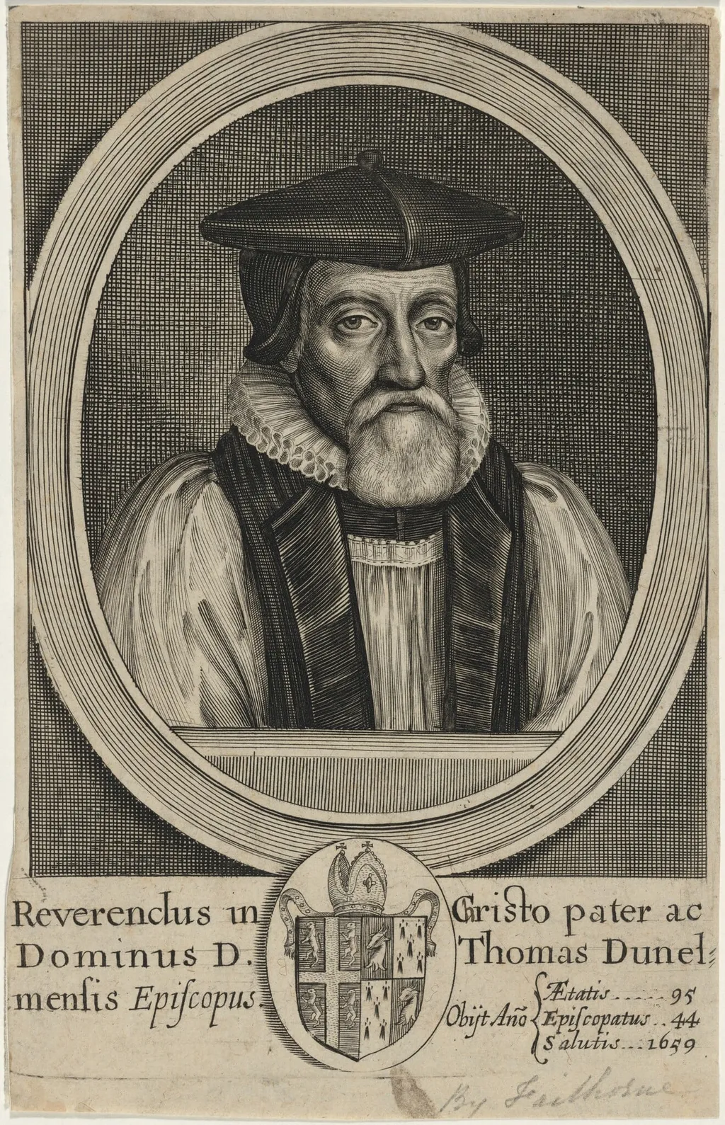 Thomas Morton, by William Faithorne, ink, 1660