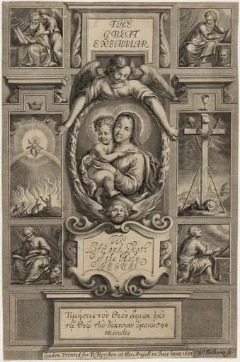 Title Page to Jeremy Taylor, The Great Exemplar, by William Faithorne