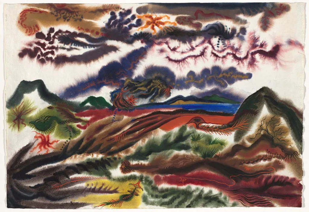Untitled, by William Fett, watercolor, 1942
