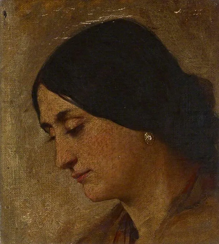 The Head of a Woman, by William Fettes Douglas, oil, 1866