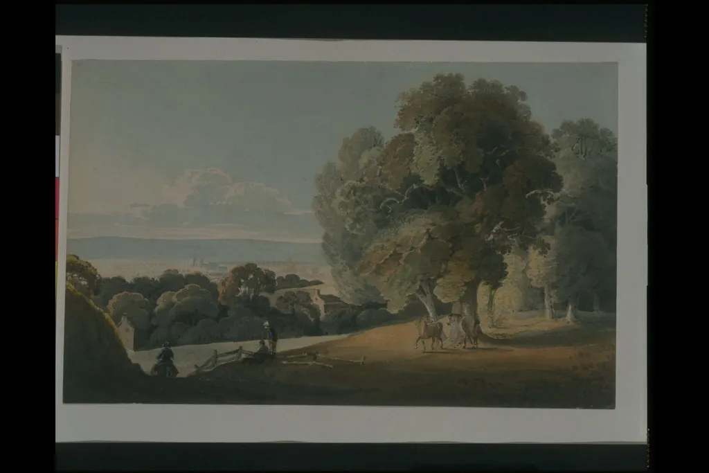 Exeter seen from Alphinton Fields, 1796, by William Fleetwood Varley, 1796