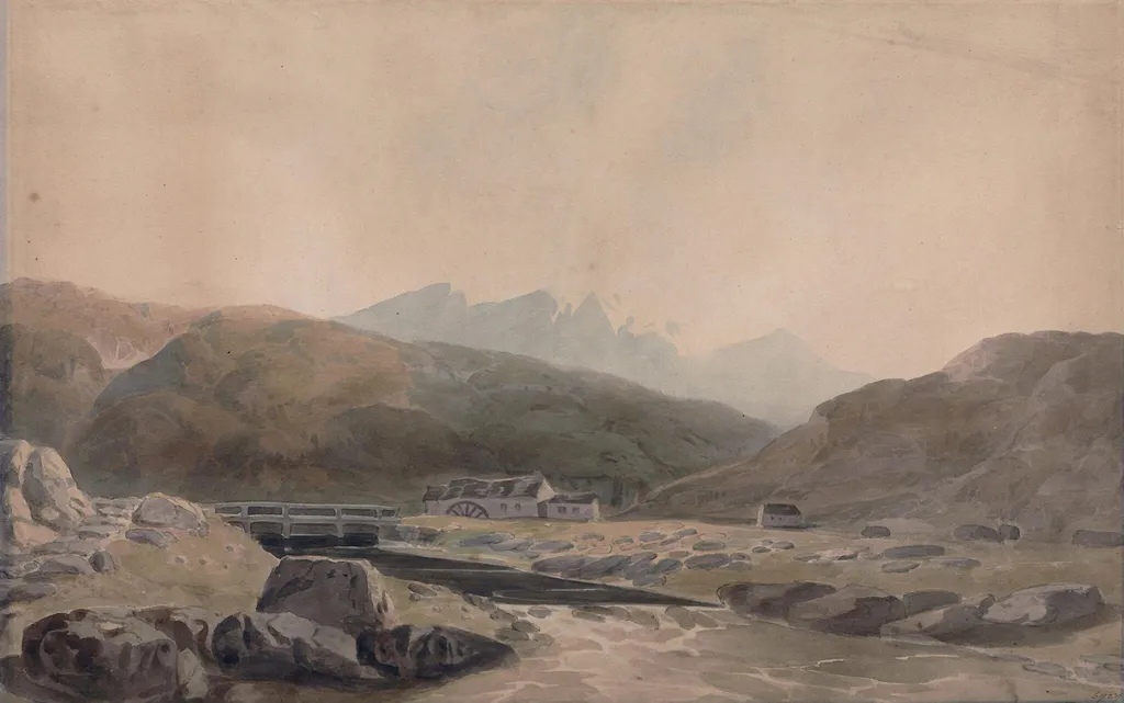 Mountain Stream, by William Fleetwood Varley, watercolor, 1804