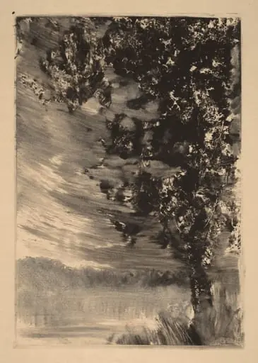 Moonlit Landscape with Tree at the Right, by William Fowler Hopson
