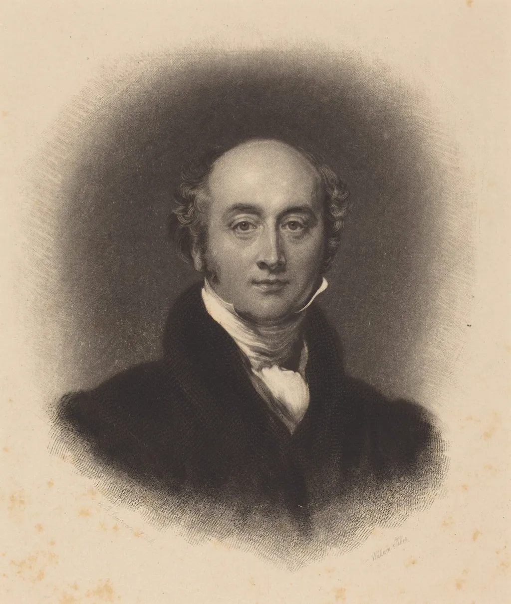 Sir Thomas Lawrence, by William Giller, ink, 1836