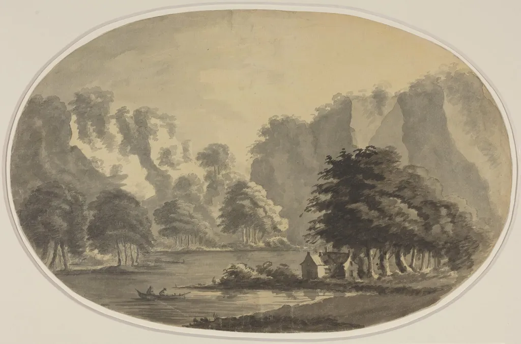 View of Ullswater, by William Gilpin, ink, 1764