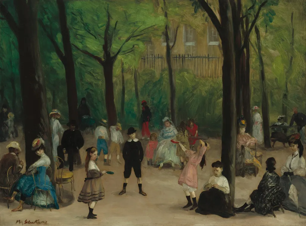 Luxembourg Gardens, by William Glackens, oil, 1906