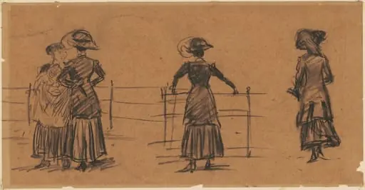 Studies of Women by the Park Railing, by William Glackens