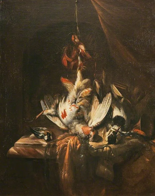 Still-life: Dead Game, by William Gouw Ferguson, oil, 1692