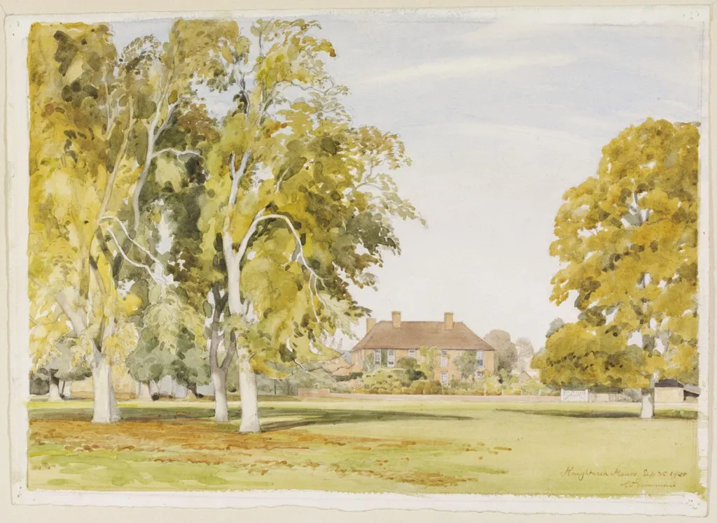 Knightwick Manor, by William Grimmond, watercolor, 25
