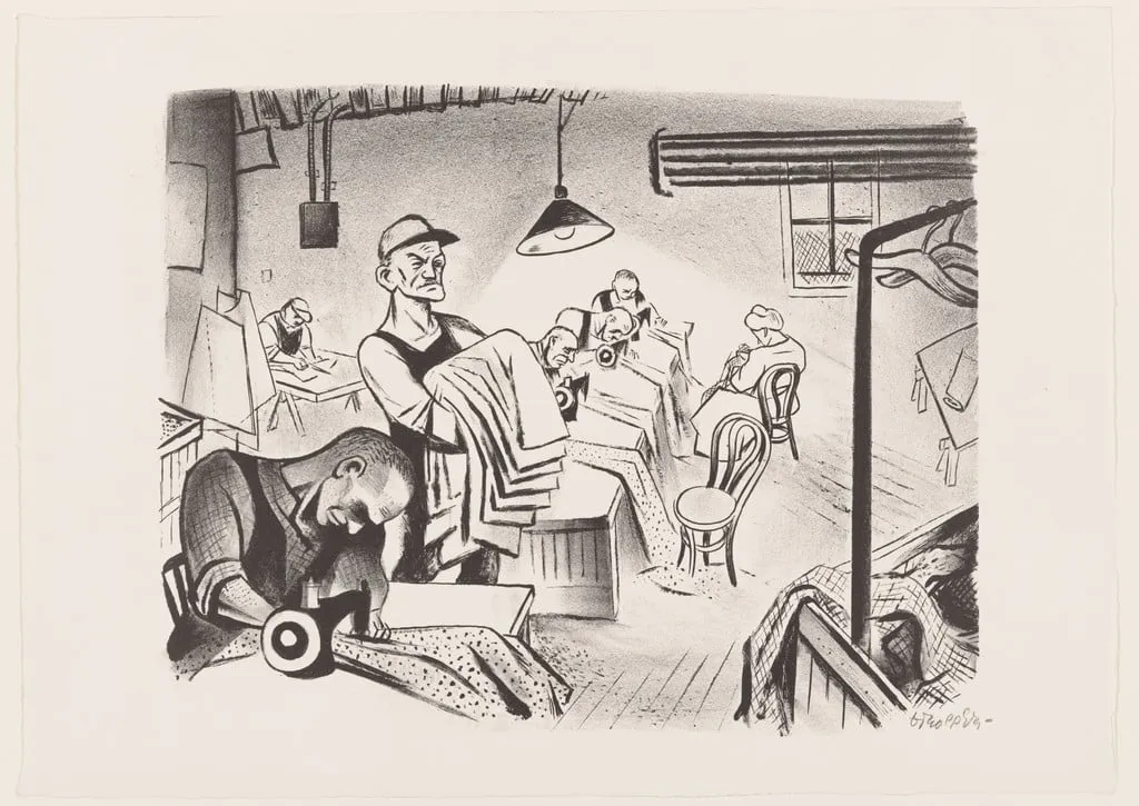 Untitled, by William Gropper, ink, 1936