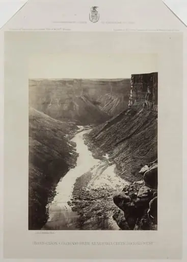 Grand Cañon, Colorado River, Mouth of Kanab Wash, Looking West, by William H. Bell