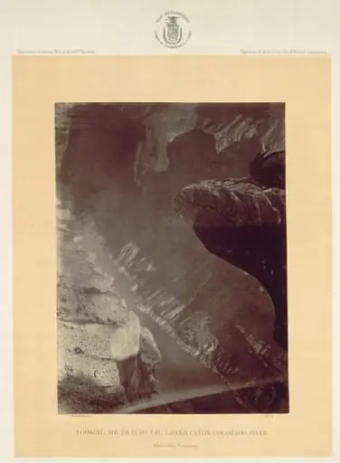 Looking South into the Grand Canyon, Colorado River, Sheavwitz, by William H. Bell