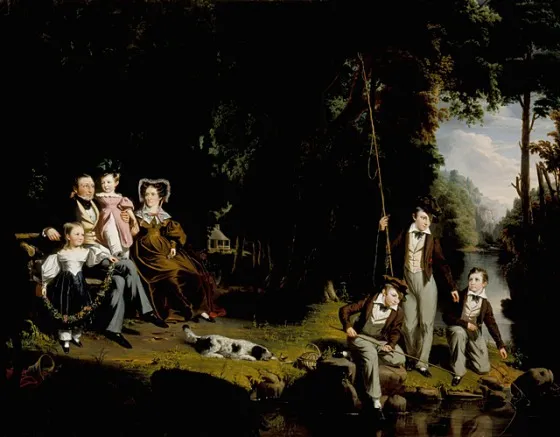 Alexander Masterton and His Wife and Children, by William Hamilton, unspecified, 1834