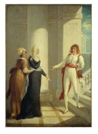 Scene from <font -i>Twelfth Night</font -i>: Maria, Olivia, Viola, by William Hamilton