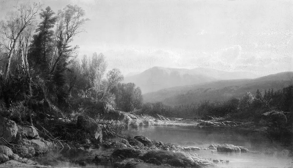 River in Autumn, by William Hart, oil, 1863