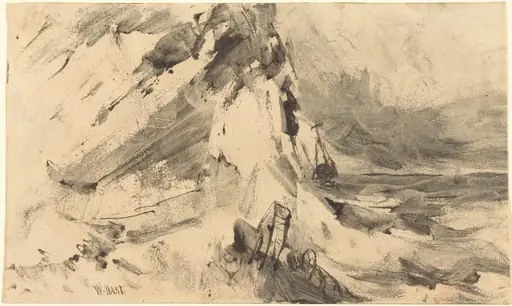 Shipwreck in Storm, by William Hart