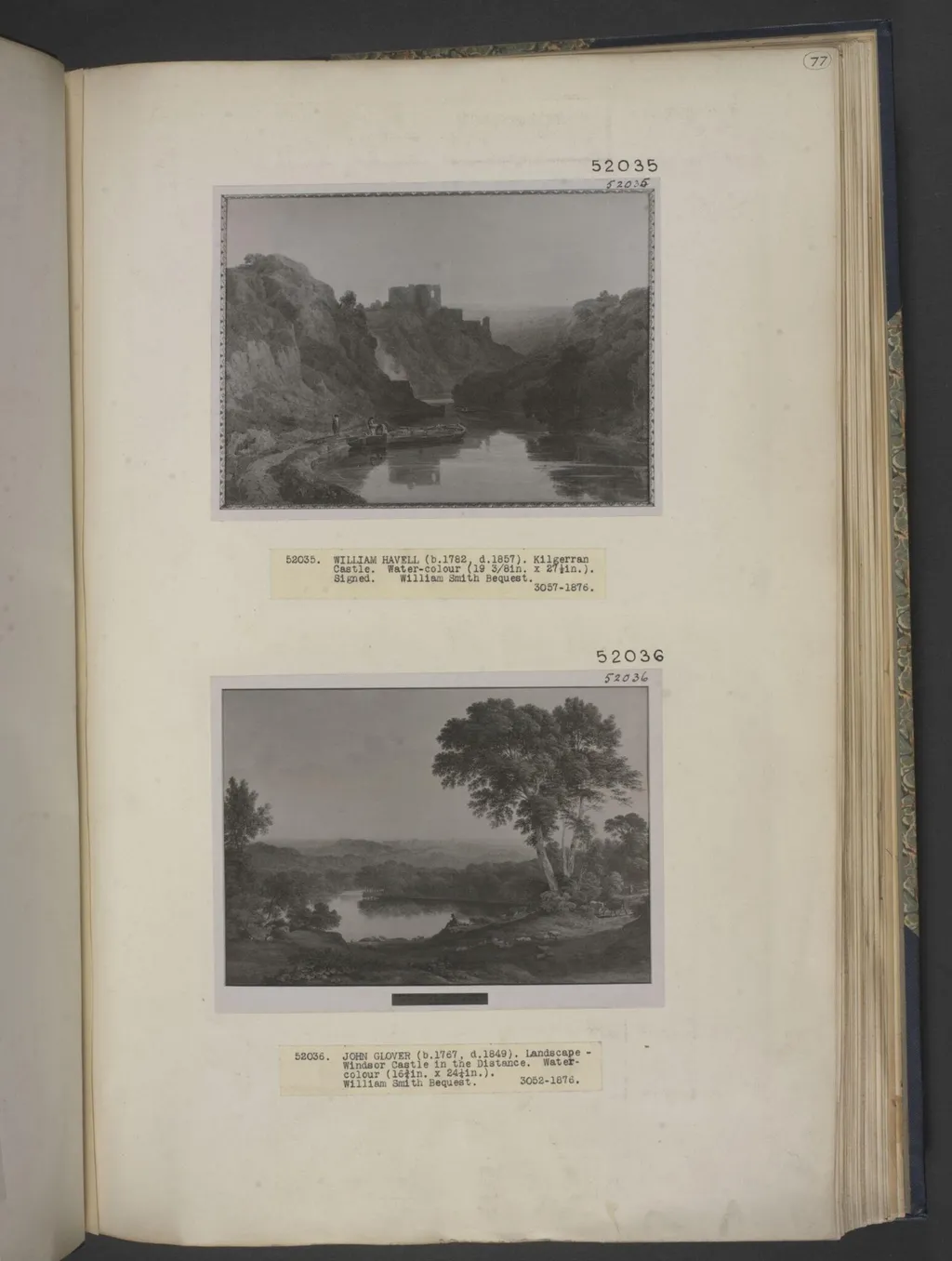 Kilgerran Castle on the Teifi, Pembrokeshire, by William Havell, watercolor, 1806