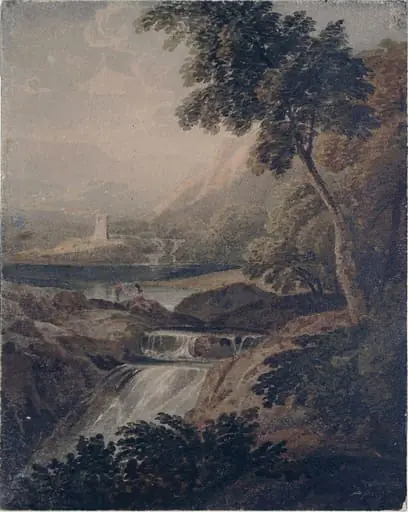 Mountainous Landscape, with Cascade, by William Havell