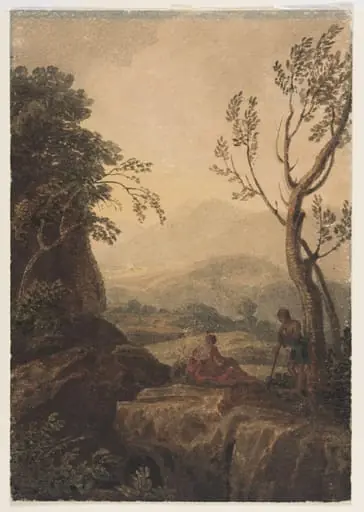 Mountainous Landscape, with Figures, by William Havell