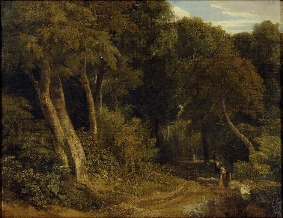 Wooded Landscape with Sheep, by William Havell