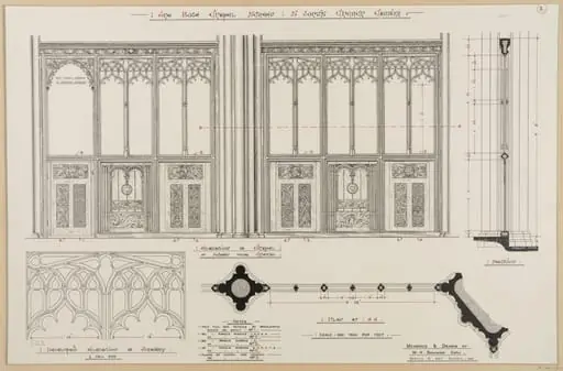 Details of the Bute Chapel Screen