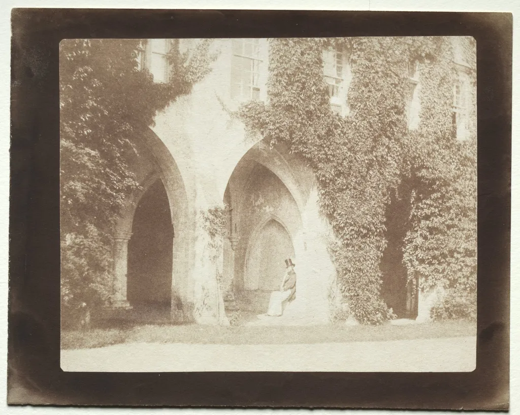 Calvert Jones Seated in the Sacristy of Lacock Abbey, by William Henry Fox Talbot, 1845