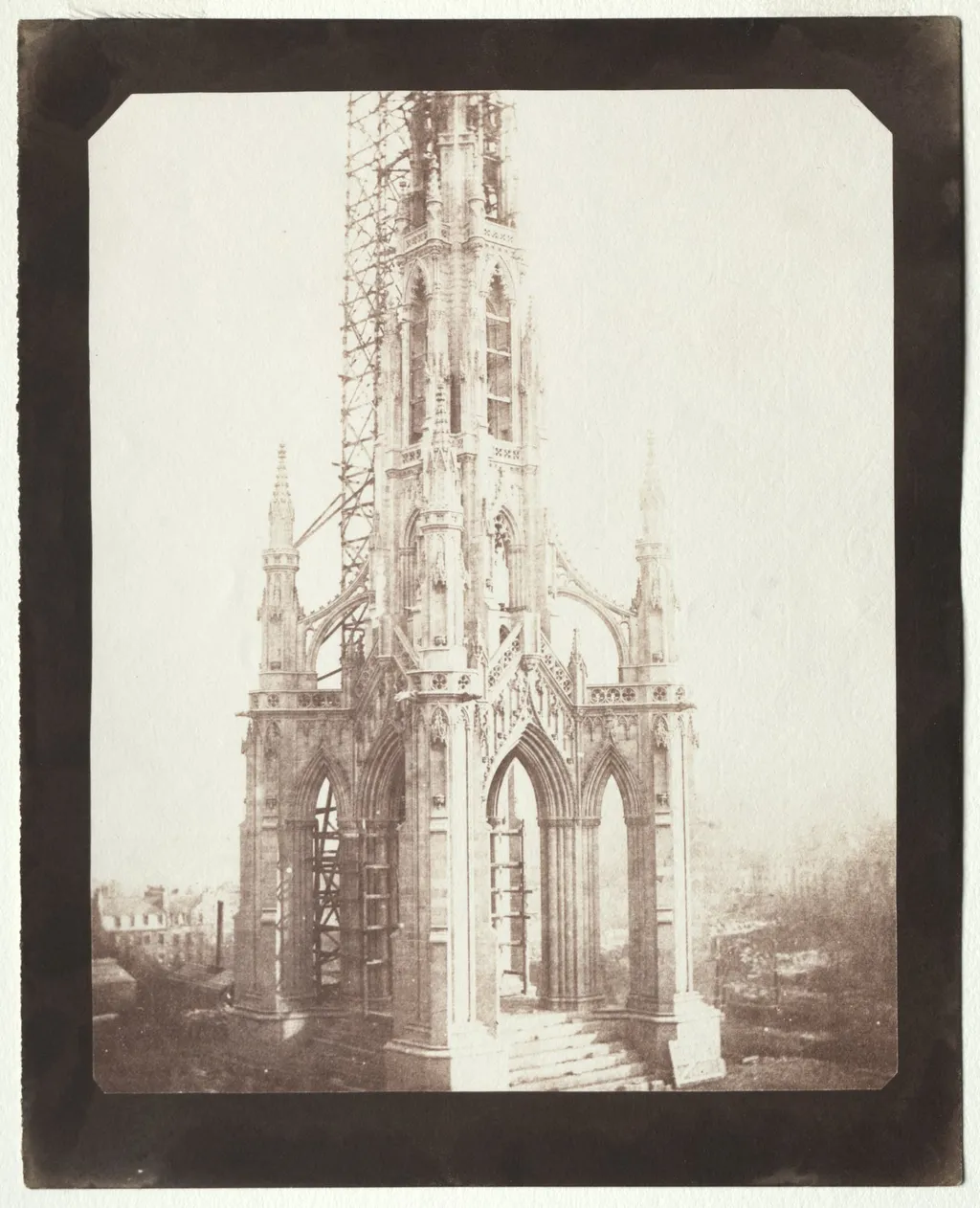 Scott Monument Under Construction, by William Henry Fox Talbot, 1844