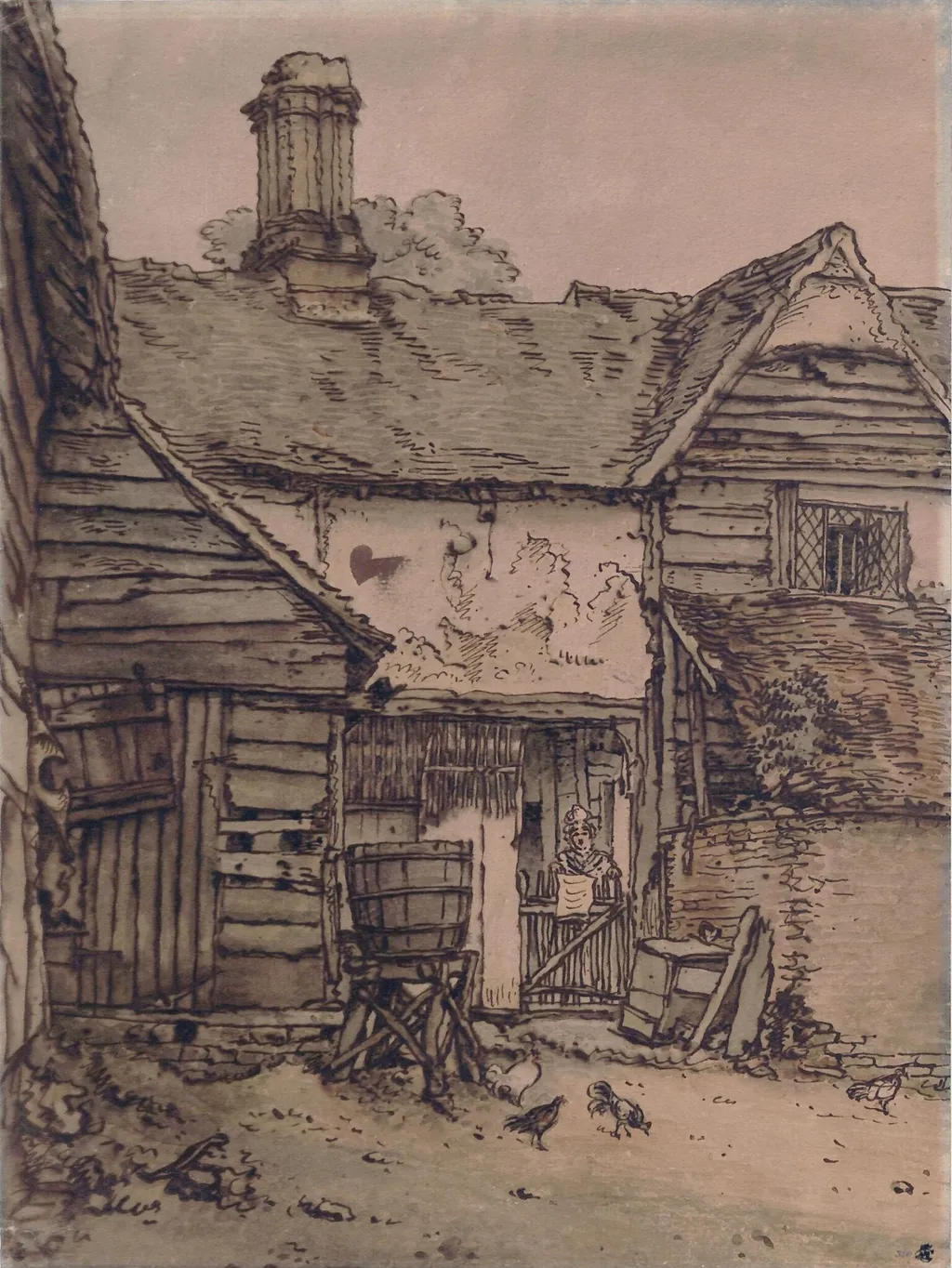 A Cottage Door, by William Henry Hunt, 1850