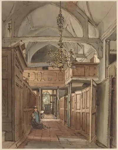 Interior of Bushey Church, by William Henry Hunt