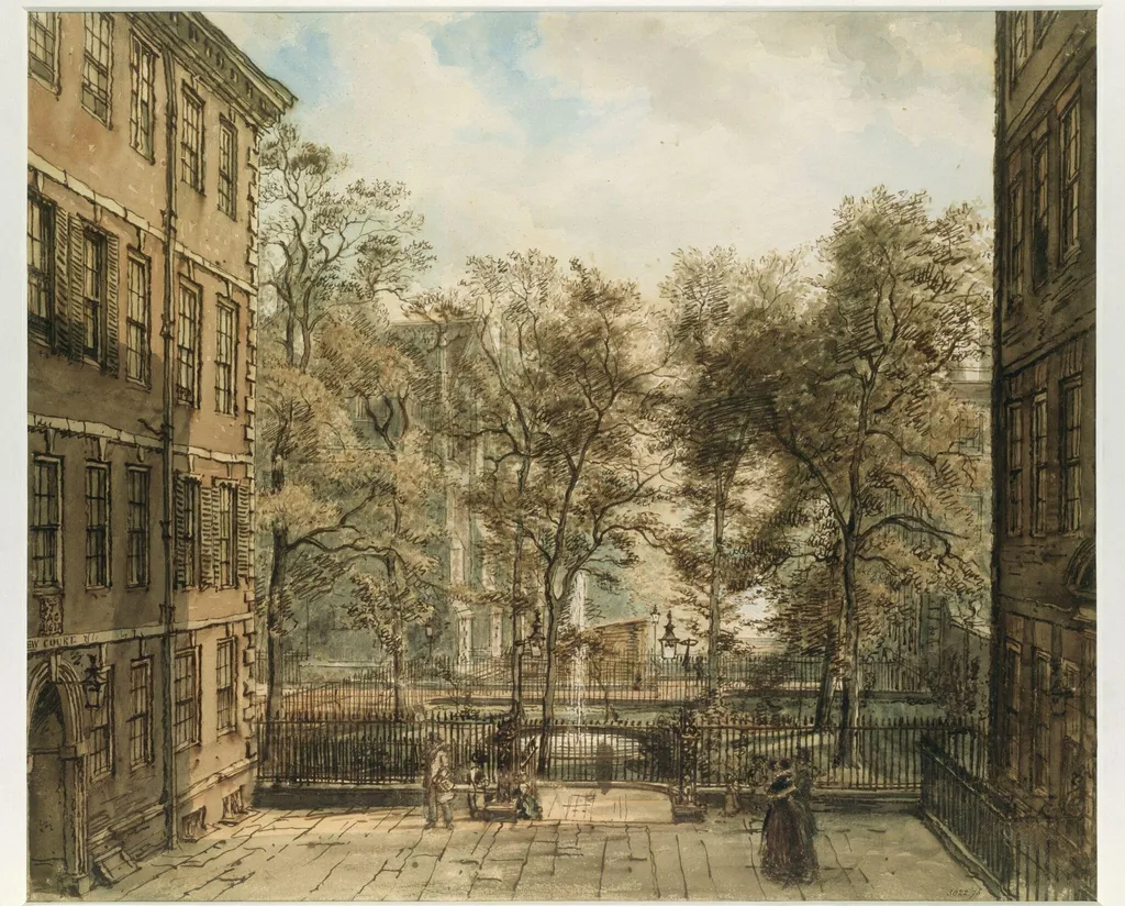 New Court, the Temple, London, by William Henry Hunt, watercolor, 1810